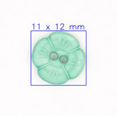 Natuurlijk Groene Bloemvormige Knoop - 11x12 mm Knopen KNP00074